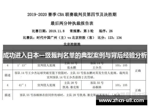 成功进入日本一级裁判名单的典型案例与背后经验分析